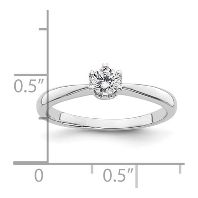 14K White Gold Solitaire Engagement Ring Mounting – view 8