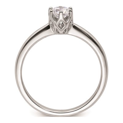 14K White Gold 6-Prong Solitaire Engagement Ring Mounting – view 3