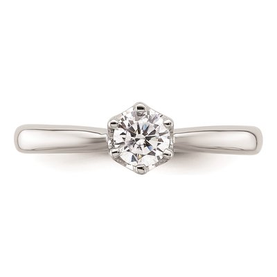 14K White Gold 6-Prong Solitaire Engagement Ring Mounting – view 5