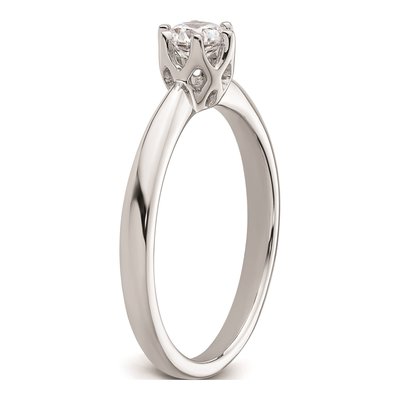 14K White Gold 6-Prong Solitaire Engagement Ring Mounting – view 7