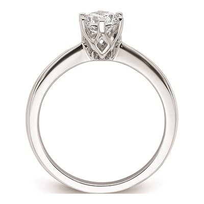 14K White Gold Solitaire Engagement Ring Mounting – view 3