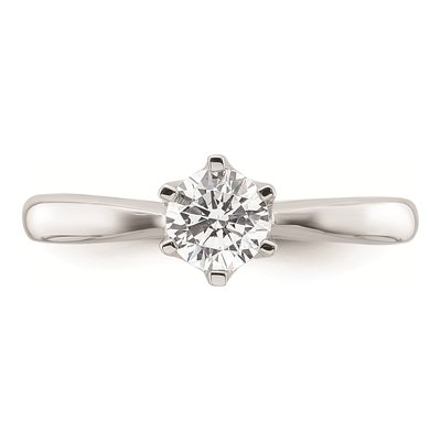 14K White Gold Solitaire Engagement Ring Mounting – view 5