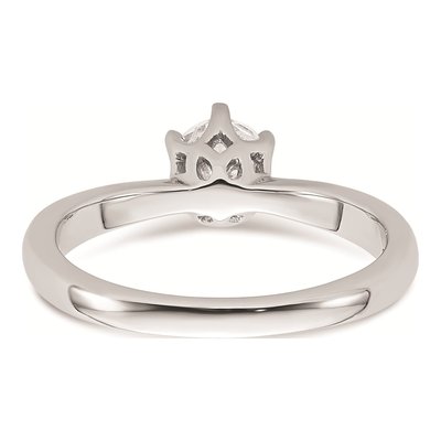 14K White Gold Solitaire Engagement Ring Mounting – view 6