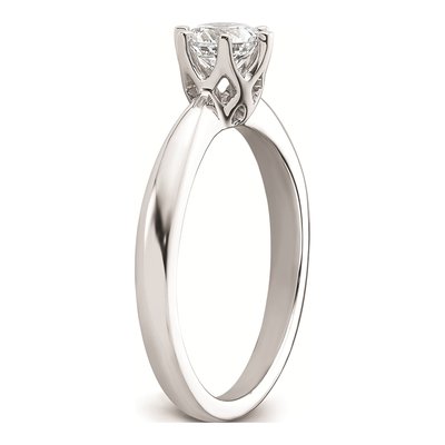 14K White Gold Solitaire Engagement Ring Mounting – view 7