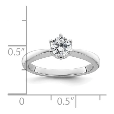 14K White Gold Solitaire Engagement Ring Mounting – view 8