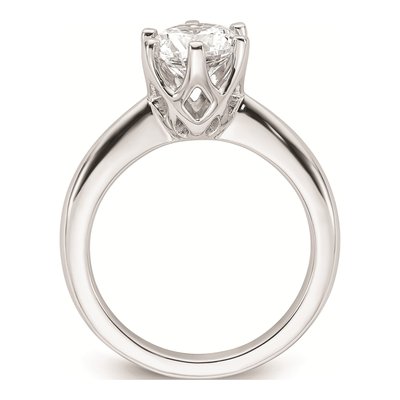 14K White Gold 6-Prong Round Solitaire Engagement Ring Mounting – view 3