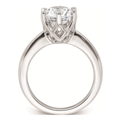 14K White Gold 6-Prong Solitaire Engagement Ring Mounting – view 3