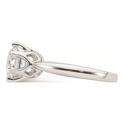 14K White Gold 6-Prong Solitaire Engagement Ring Mounting – view 4