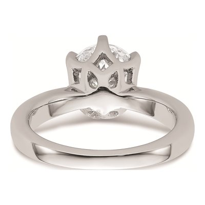 14K White Gold 6-Prong Solitaire Engagement Ring Mounting – view 6