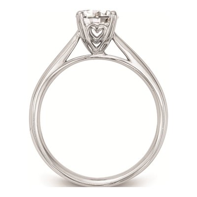 14K White Gold Round Solitaire Engagement Ring Mounting – view 2