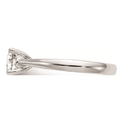 14K White Gold Round Solitaire Engagement Ring Mounting – view 3