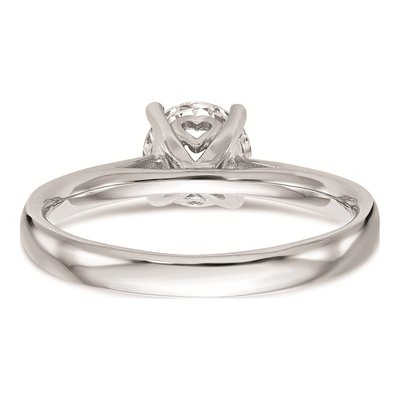 14K White Gold Round Solitaire Engagement Ring Mounting – view 5