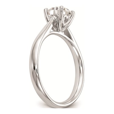 14K White Gold Round Solitaire Engagement Ring Mounting – view 6