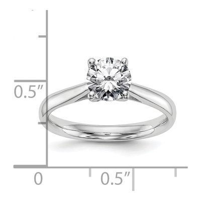14K White Gold Round Solitaire Engagement Ring Mounting – view 7