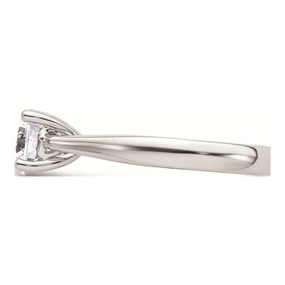 14K White Gold Round Solitaire Engagement Ring Mounting – view 4