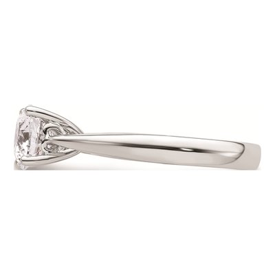 14K White Gold Round Solitaire Engagement Ring Mounting – view 4