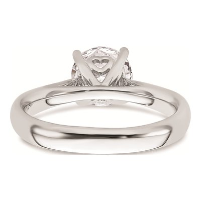 14K White Gold Round Solitaire Engagement Ring Mounting – view 6