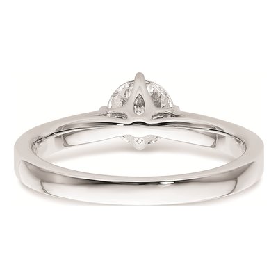14K White Gold 4-Prong Round Solitaire Engagement Ring Mounting – view 7