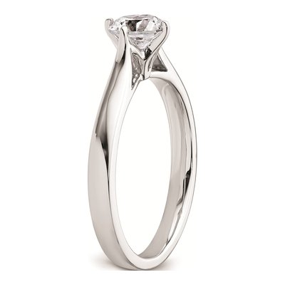 14K White Gold 4-Prong Round Solitaire Engagement Ring Mounting – view 8