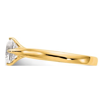 14K Yellow Gold Round Solitaire Engagement Jewelry Mounting – view 5