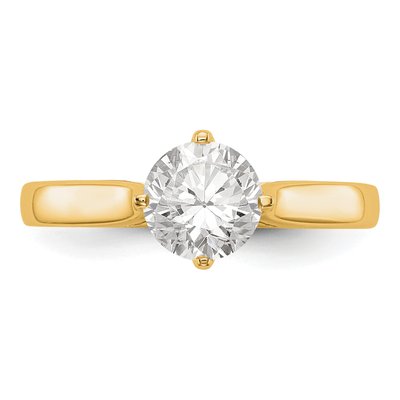 14K Yellow Gold Round Solitaire Engagement Jewelry Mounting – view 6