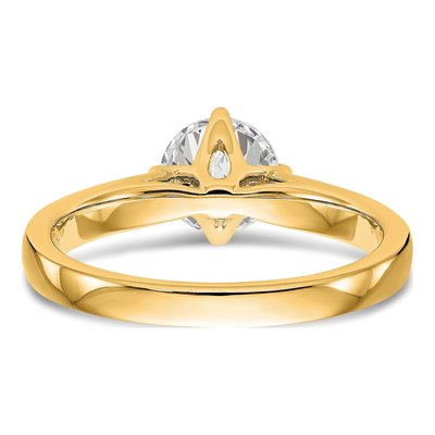 14K Yellow Gold Round Solitaire Engagement Jewelry Mounting – view 7