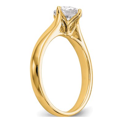 14K Yellow Gold Round Solitaire Engagement Jewelry Mounting – view 8