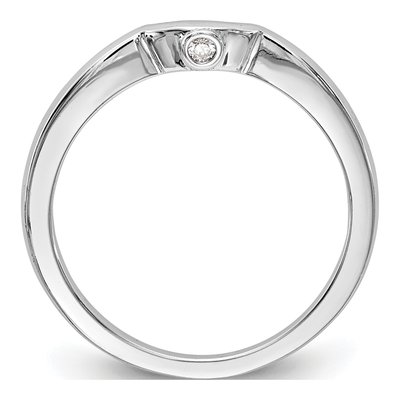 14K White Gold Diamond Wedding Band – view 2