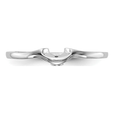 14K White Gold Diamond Wedding Band – view 4