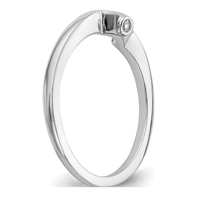 14K White Gold Diamond Wedding Band – view 6