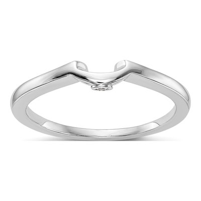 14K White Gold Diamond Wedding Band