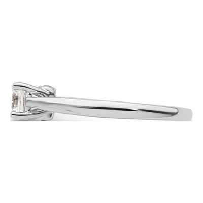 14K White Gold Diamond Round Engagement Ring Semi-Mount – view 4