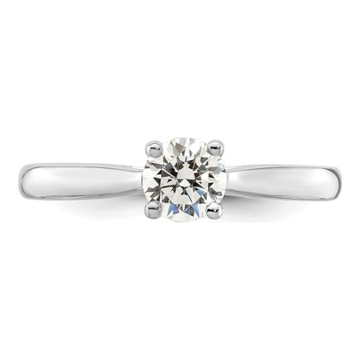 14K White Gold Diamond Round Engagement Ring Semi-Mount – view 5