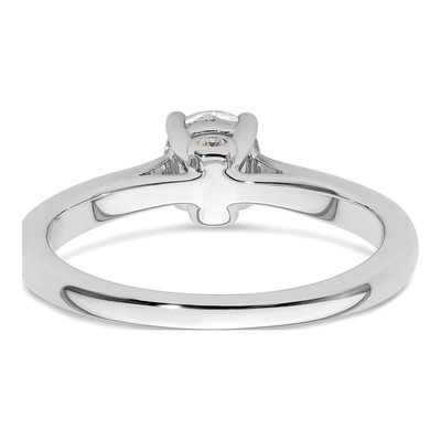14K White Gold Diamond Round Engagement Ring Semi-Mount – view 6