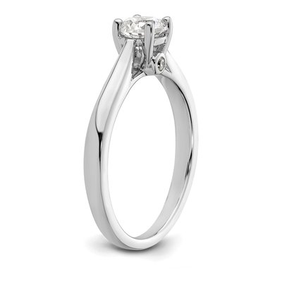 14K White Gold Diamond Round Engagement Ring Semi-Mount – view 7