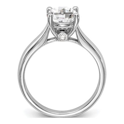 14K White Gold Diamond Engagement Ring Semi-Mount – view 3