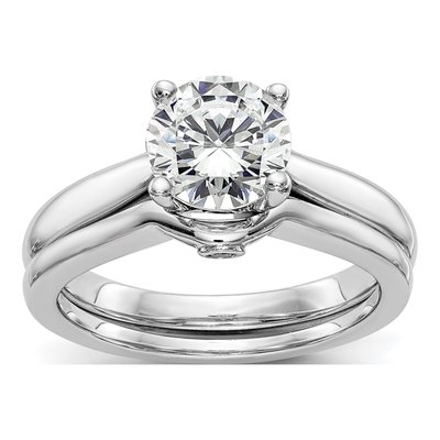 14K White Gold Diamond Engagement Ring Semi-Mount – view 8