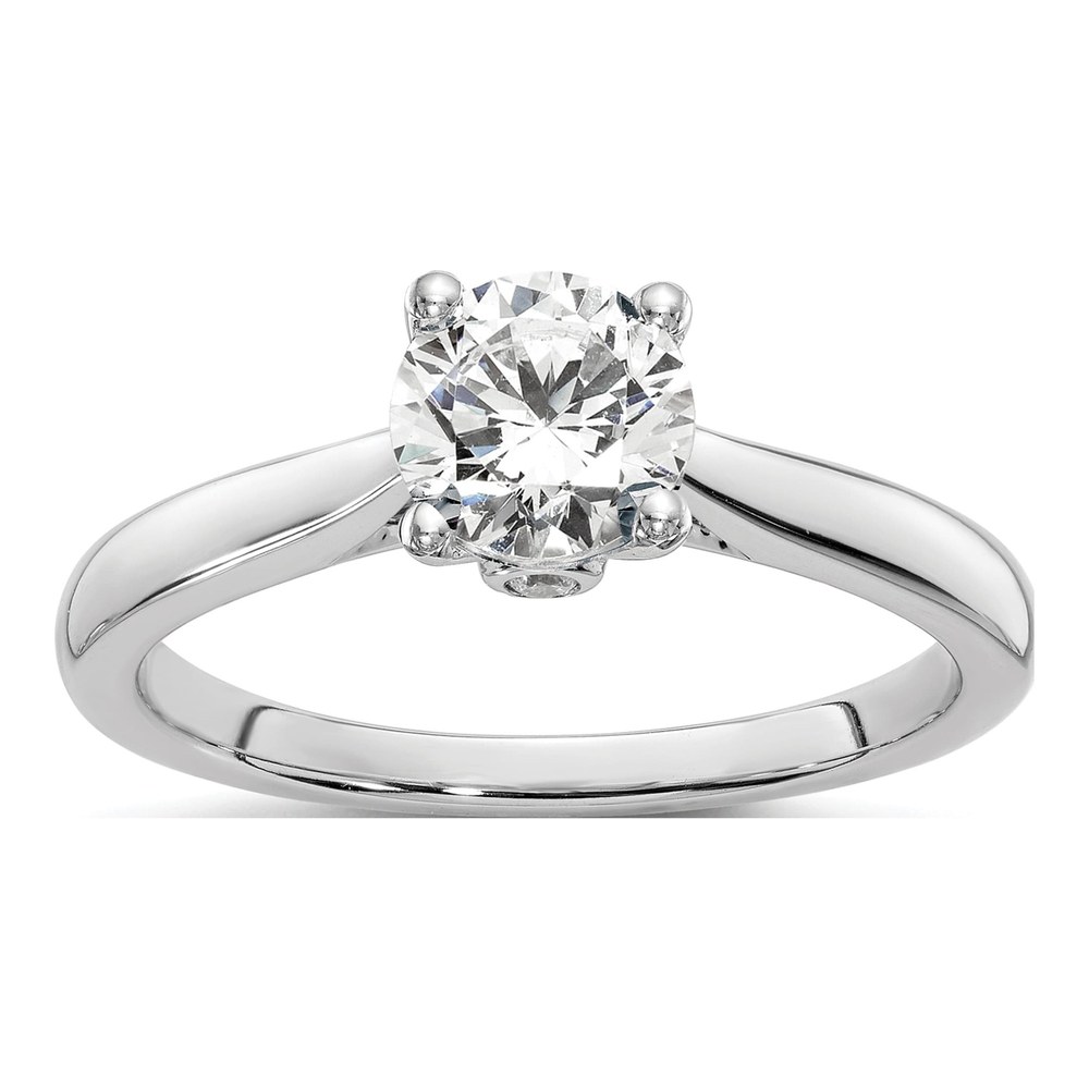 14K White Gold Semi-Mount Engagement Ring, 1ct