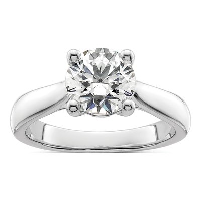 14K White Gold Diamond Engagement Ring Semi-Mount