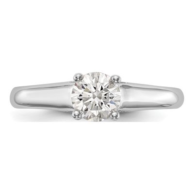 14K White Gold Diamond Round Engagement Ring Semi-Mount – view 4