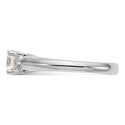 14K White Gold Diamond Engagement Ring Semi-Mount – view 3