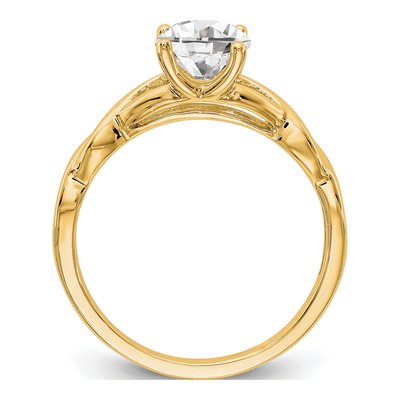 14K Yellow Gold Solitaire Engagement Ring Mounting – view 2