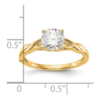 14K Yellow Gold Solitaire Engagement Ring Mounting – view 3