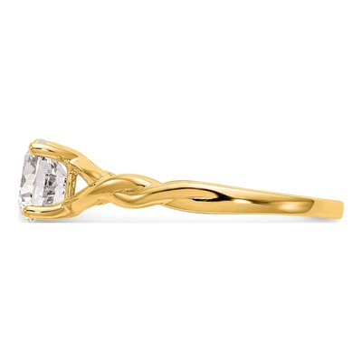 14K Yellow Gold Solitaire Engagement Ring Mounting – view 4
