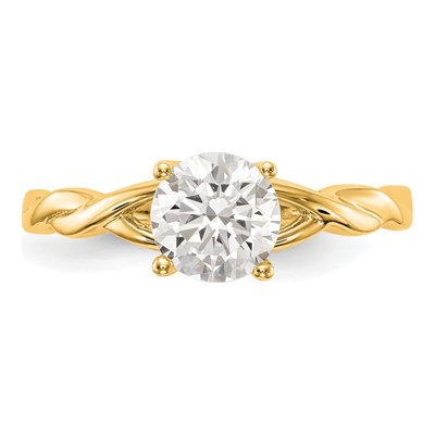 14K Yellow Gold Solitaire Engagement Ring Mounting – view 5