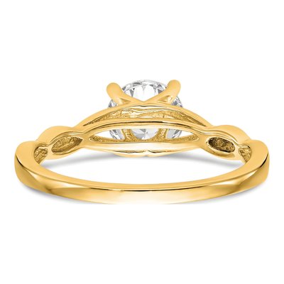 14K Yellow Gold Solitaire Engagement Ring Mounting – view 6
