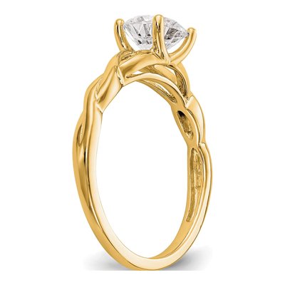 14K Yellow Gold Solitaire Engagement Ring Mounting – view 7