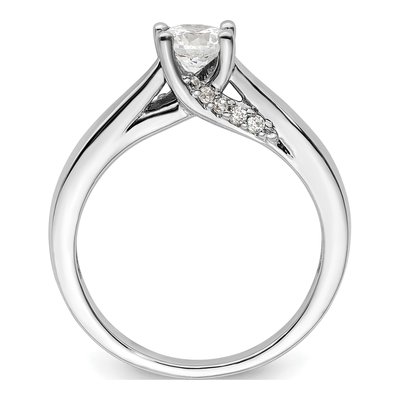 14K White Gold Diamond Engagement Ring Semi-Mount – view 3
