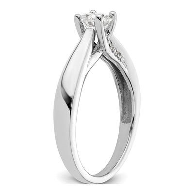 14K White Gold Diamond Engagement Ring Semi-Mount – view 8