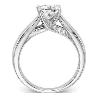 14K White Gold Diamond Engagement Ring Semi-Mount – view 3